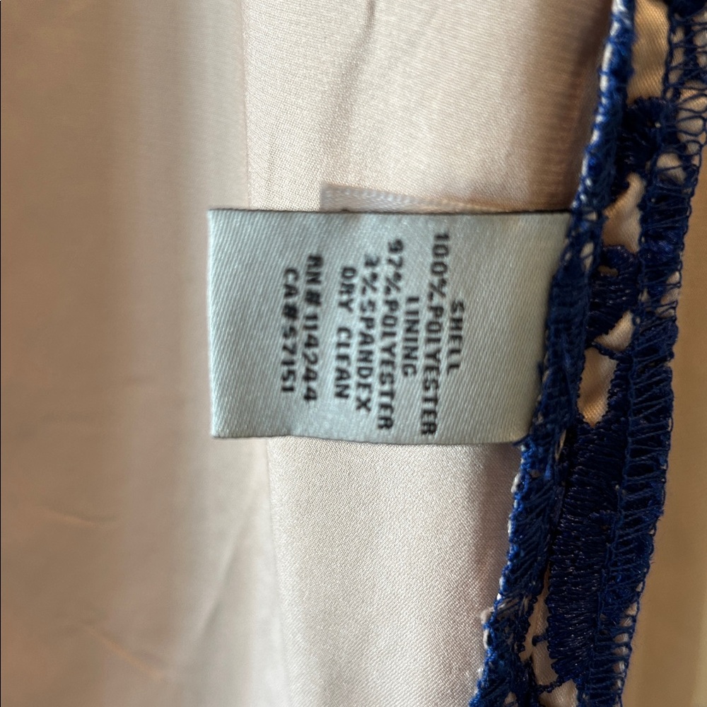 Elegant Blue Lace Dress with full lining. - Picture 11 of 12